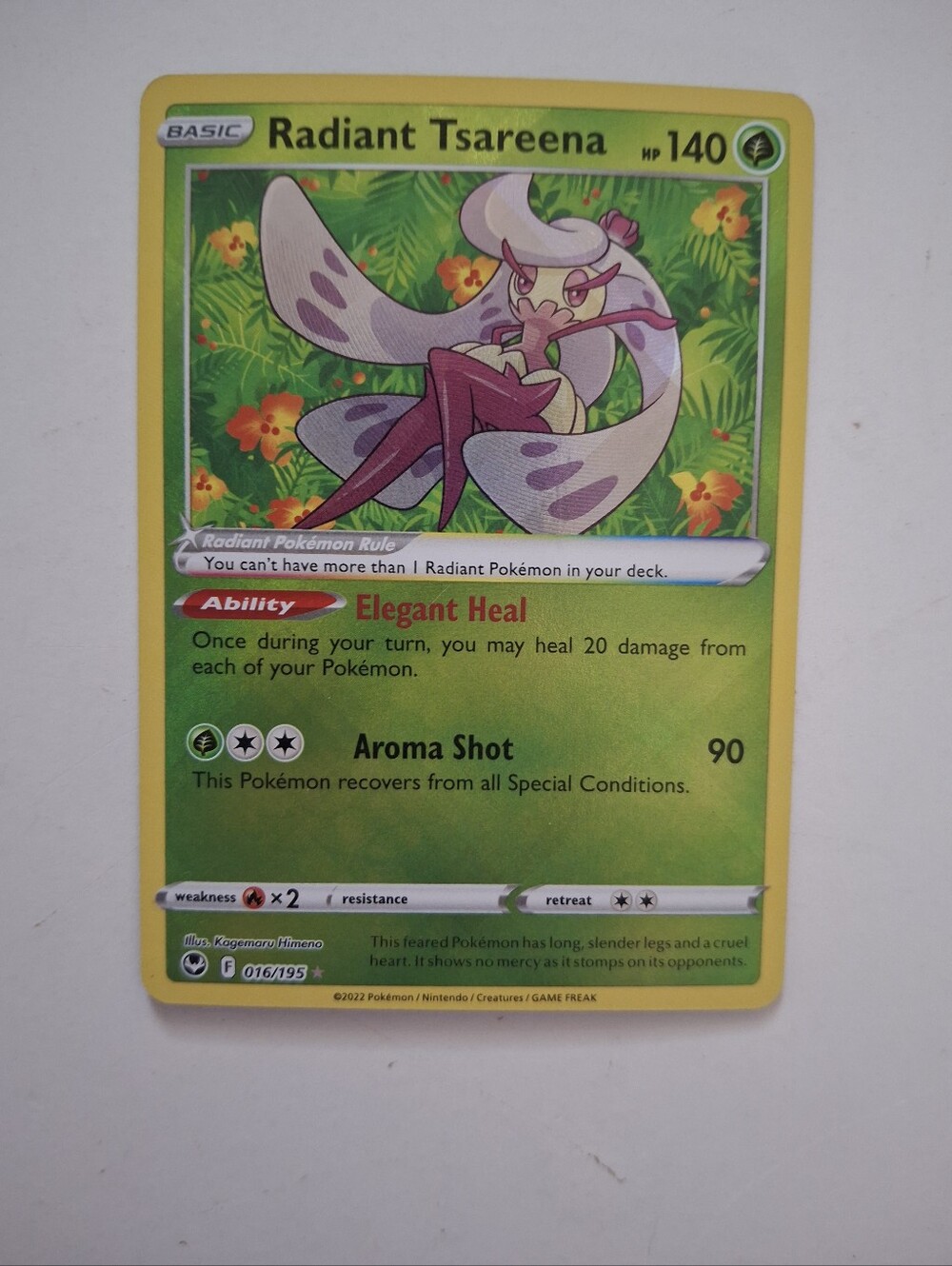 Radiant Tsareena 016/195 Silver Tempest Pokemon TCG Radiant Rare
